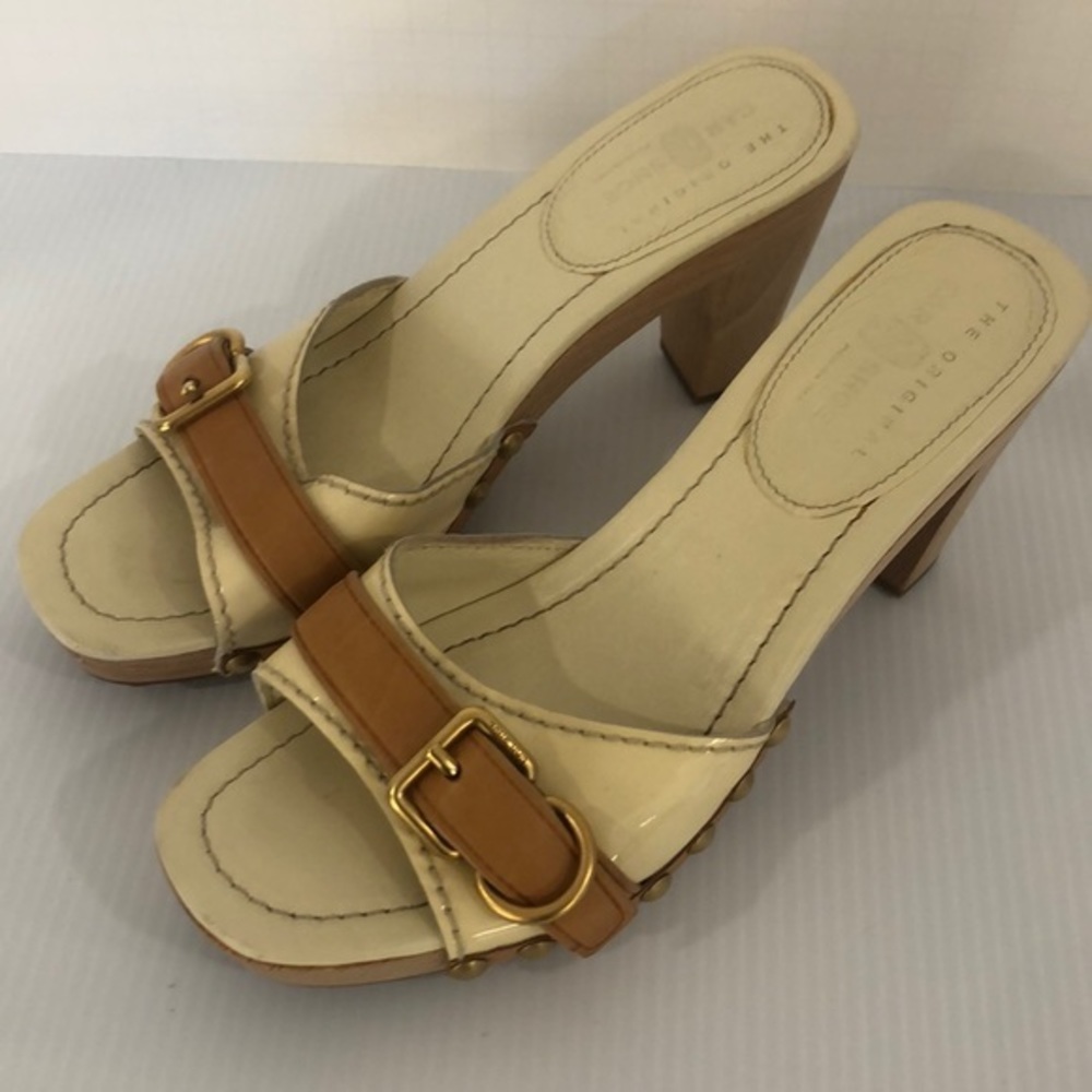 The Original Car Shoe Sandal Wood Heel 39.5